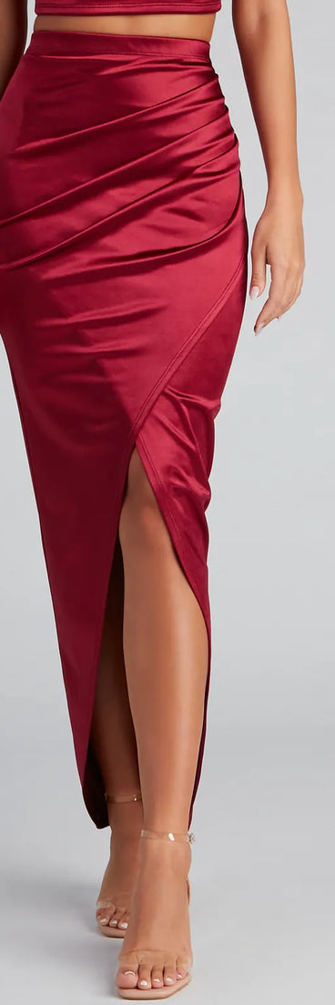 Sleek Moves Wrap Maxi Skirt