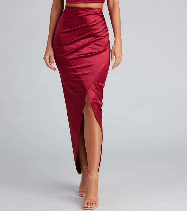 Sleek Moves Wrap Maxi Skirt