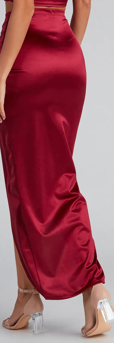 Sleek Moves Wrap Maxi Skirt