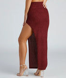 Glow On High Slit Maxi Skirt