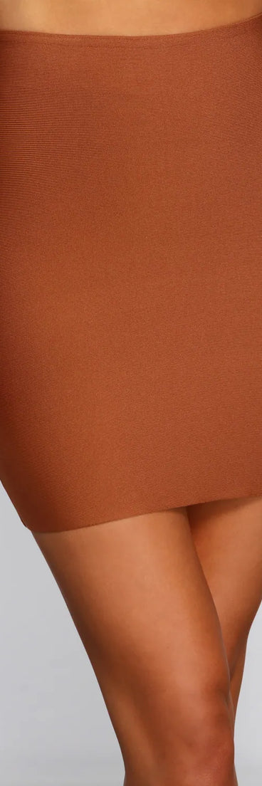 Chic And Sleek Bandage Mini Skirt