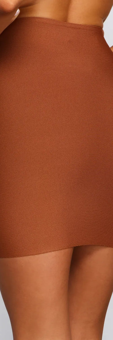 Chic And Sleek Bandage Mini Skirt