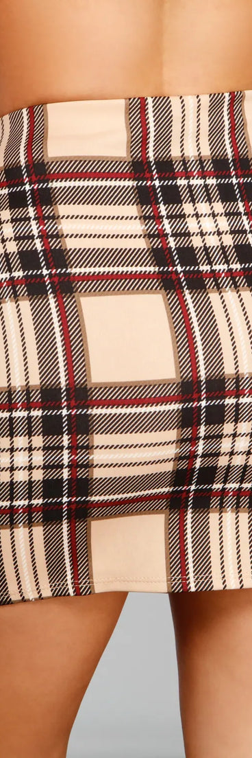 Classic Vibes Plaid Mini Skirt