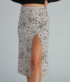 Feline Fierce High-Slit Midi Skirt