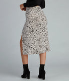 Feline Fierce High-Slit Midi Skirt