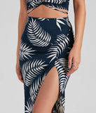 Tropical Palm Leaf Maxi Skirt