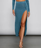 The Next Level High Slit Midi Skirt