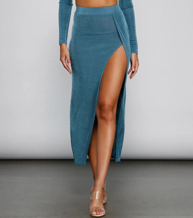 The Next Level High Slit Midi Skirt