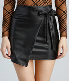 Chic Wraps Envelope Side Tie Mini Skirt