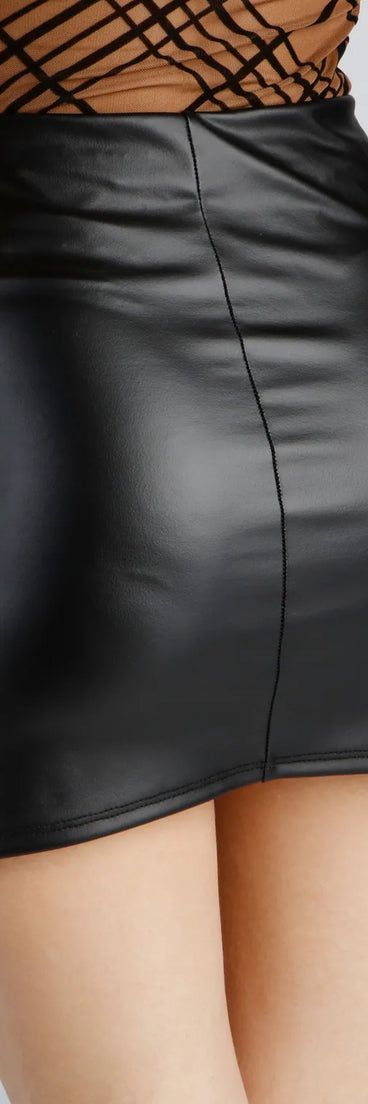 Chic Wraps Envelope Side Tie Mini Skirt