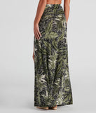 Cali Palms Tropical Slit Maxi Skirt