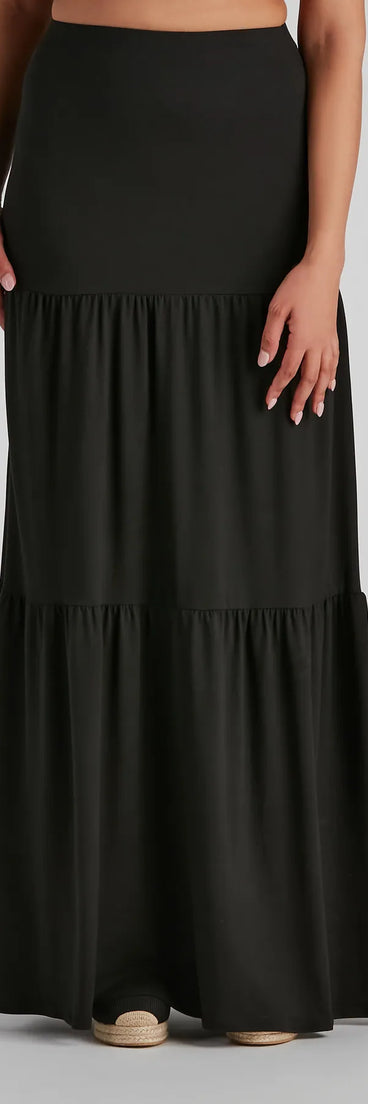 Let's Get Together Tiered Maxi Skirt