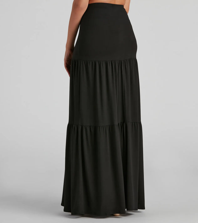 Let's Get Together Tiered Maxi Skirt | Windsor