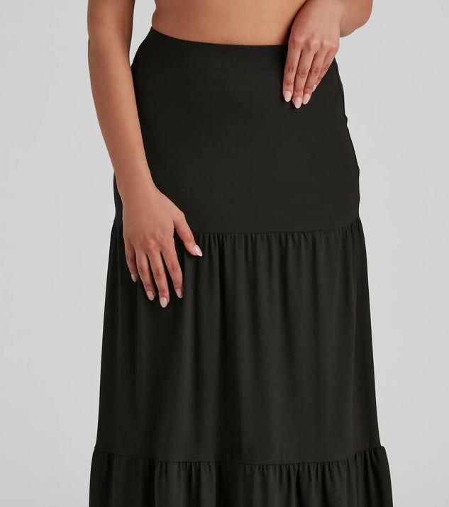 Let's Get Together Tiered Maxi Skirt | Windsor