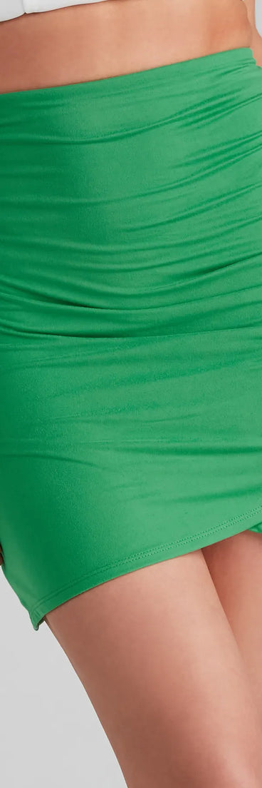 Casual Cutie Wrap Mini Skirt