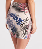 Escape To Paradise Tropical Print Mini Skirt