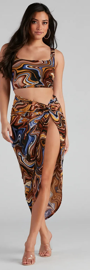 The Coolest Vibe Midi Skirt