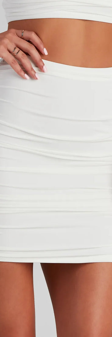 Sleek And Stunning Ruched Mini Skirt