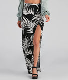 Hit The Tropics High Slit Maxi Skirt