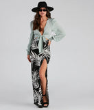 Hit The Tropics High Slit Maxi Skirt