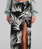 Hit The Tropics High Slit Maxi Skirt