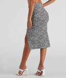 Sassy Mood Leopard Print Midi Skirt