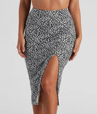 Sassy Mood Leopard Print Midi Skirt
