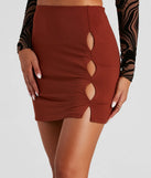 Slit Attraction Cutout Mini Skirt