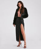 Glamorous Allure Ruched Lace Maxi Skirt