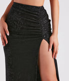 Glamorous Allure Ruched Lace Maxi Skirt