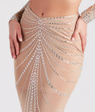 Wrapped In Rhinestone Maxi Skirt
