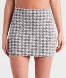 Pretty And Posh Tweed Mini Skirt