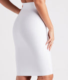 Pencil Me In Bandage Midi Skirt