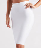 Pencil Me In Bandage Midi Skirt