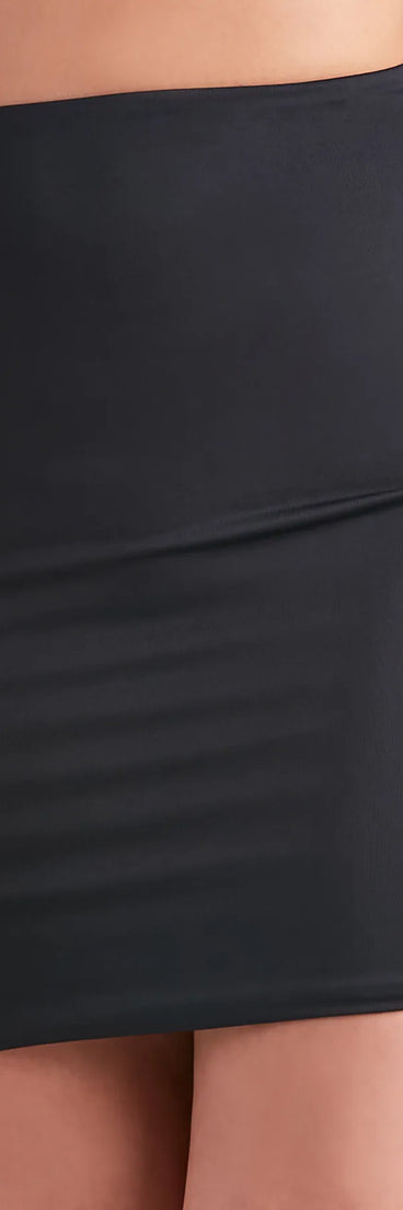 Smooth Silhouette Bodycon Mini Skirt