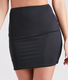 Smooth Silhouette Bodycon Mini Skirt