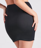 Smooth Silhouette Bodycon Mini Skirt