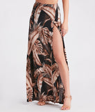 Vacay State Of Mind Tropical Slit Maxi Skirt