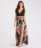 Vacay State Of Mind Tropical Slit Maxi Skirt