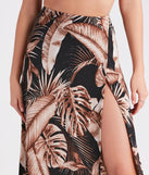 Vacay State Of Mind Tropical Slit Maxi Skirt