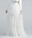 Korrie Formal High-Rise Tulle Slit Maxi Skirt