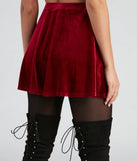 Ready To Twirl Velvet Skater Skirt