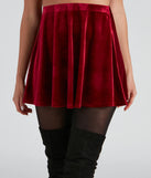 Ready To Twirl Velvet Skater Skirt
