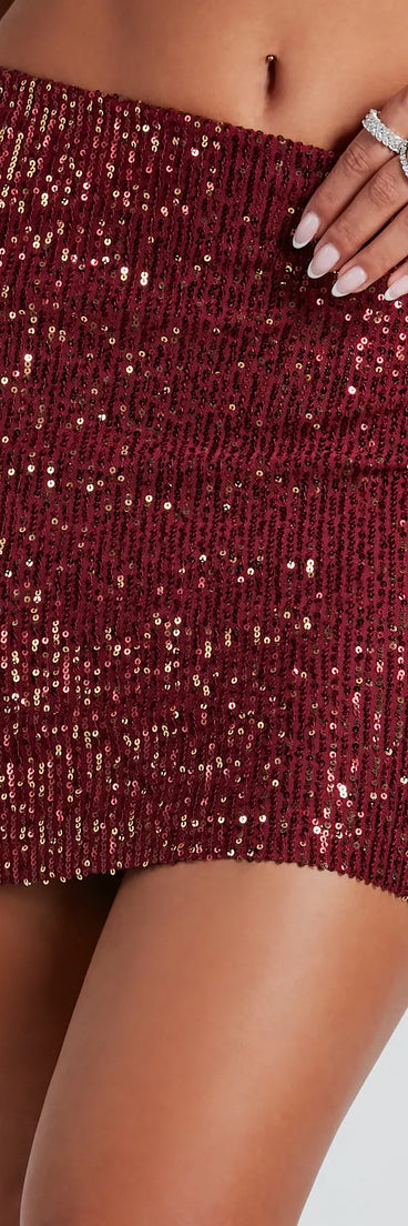 Save A Dance Sequin Mini Skirt