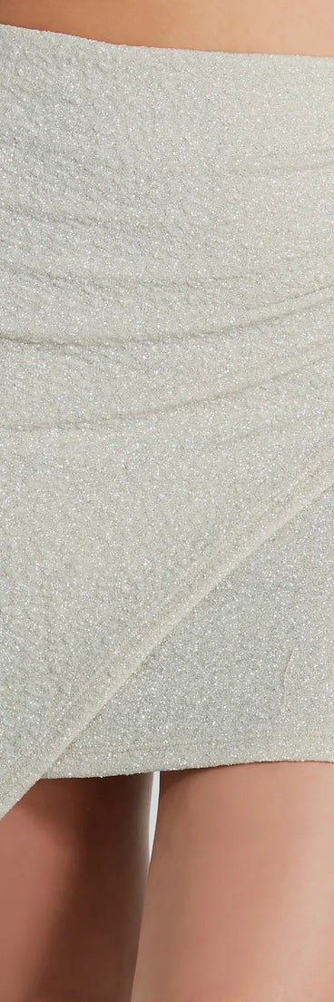 Sparkle All The Way Glitter Mini Skirt