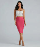 Chic And Sculpted Bandage Pencil Skirt