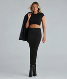 Streamlined Silhouette Smooth Knit Maxi Skirt