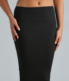 Streamlined Silhouette Smooth Knit Maxi Skirt