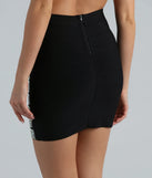 All Night Glitz Rhinestone Bandage Mini Skirt