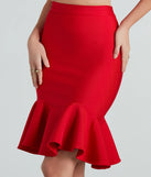 Sealed With A Kiss Bandage Midi Skirt